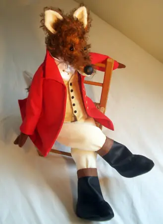 Fox in hunting red, full length